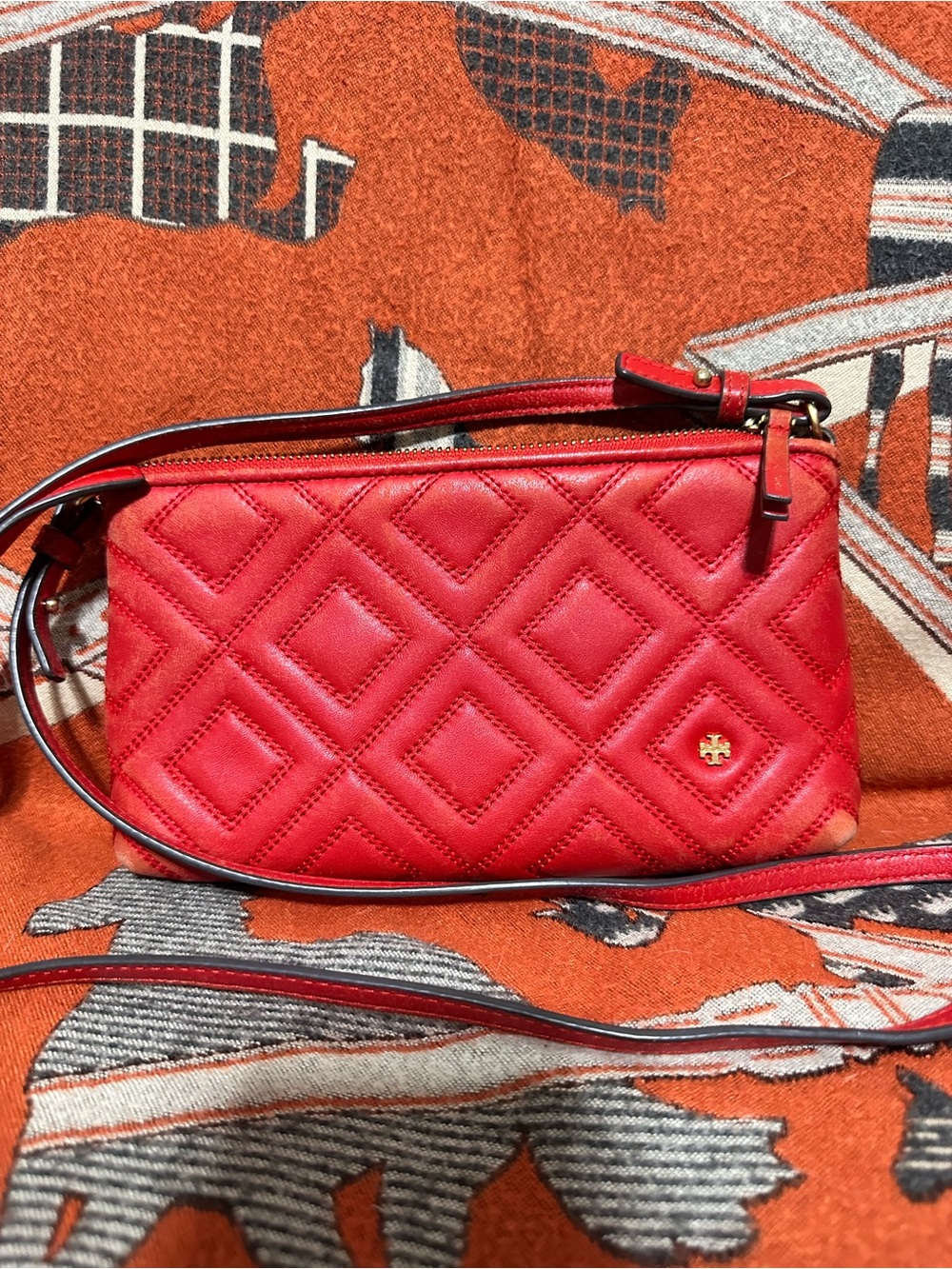 TORY BURCH ❤️🌟 QUILTED RED CROSSBODY BAG ⭐️